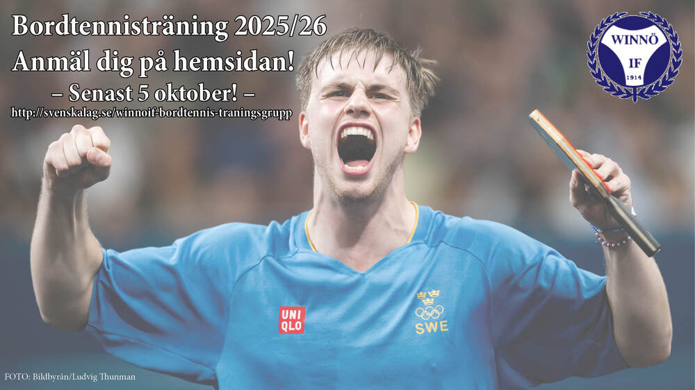 Anmälan bordtennis 2025/26